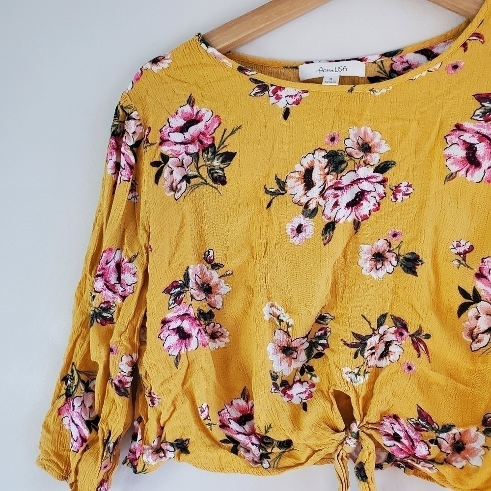 YELLOW Floral Top
